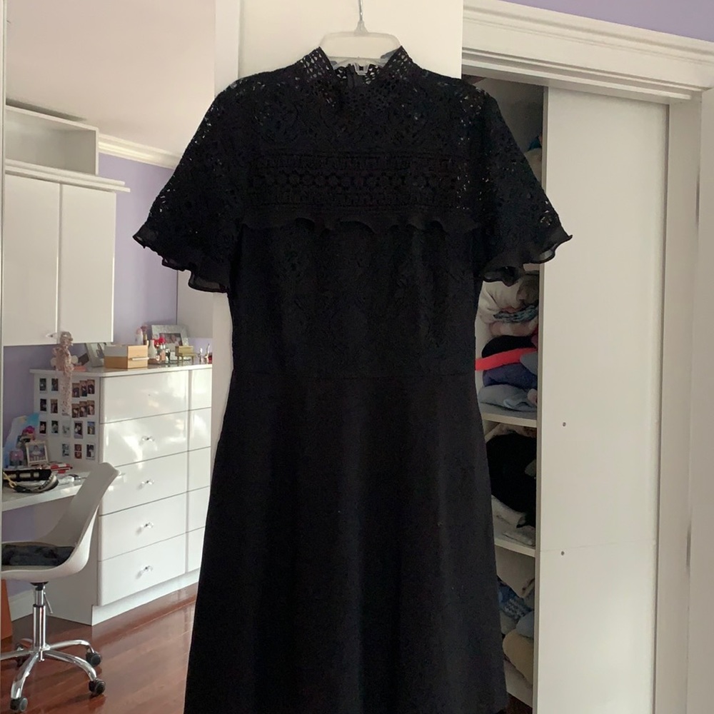 Bloomingdales black lace dress
